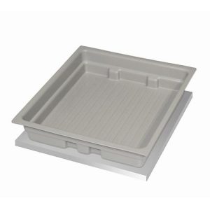 Wannenboden Standard für asecos Sicherheitsschränke der Q30, Q90, S90 und K90 Serie, Polypropylen, grau, B 435 x T 482 x H 94 mm, 11 l, bis 50 kg