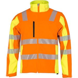 Warnschutz-Softshelljacke ‚Robin‘, orange/gelb, S