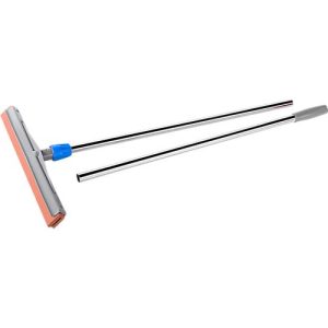 Wasserschieber, mit roter Gummilippe für ölhaltige Flüssigkeiten, B 450 mm, inkl. Stiel