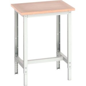 Werkbank Bott verso, Multiplex-Platte, mit Querstrebenset, B 700 x T 600 x H 780 – 930 mm, RAL 7035 Lichtgrau
