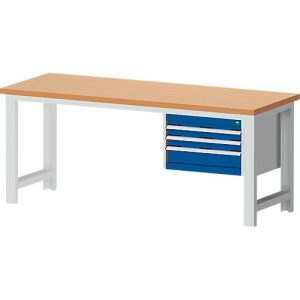 Werkbank cubio W-2077/11-2.37, enzianblau