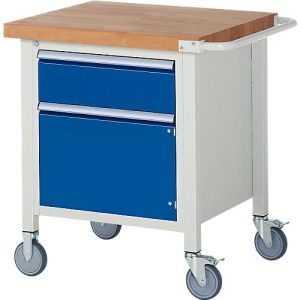 Werkbank Serie 8152, fahrbar, mit Schublade, B 750 x T 700 x H 880 mm