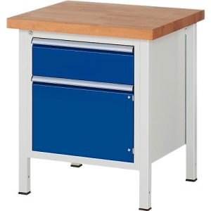 Werkbank Serie 8152, stationär, höhenverstellbar, Schublade, B 750 x T 700 x H 840-1040 mm Werkbank Serie 8152, stationär, höhenverstellbar, Schublade, B 750 x T 700 x H 840-1040 mm