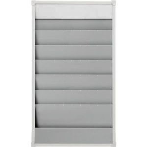 Werkstattplaner Eichner, 2-bahnig, 6 Schienen, für bis zu 12 Auftragstaschen des Formates A4, B 554 x H 900 mm, Kunststoff, grau
