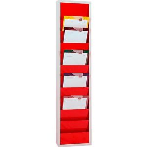 Werkstattplaner Eichner 9019-00201, einreihig, für 10 Auftragstaschen, rot
