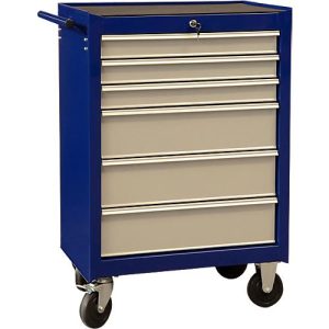 Werkstattwagen Projahn ECOBlue, mit Rollen, 400 kg Lastkraft, 6 Schubfächer