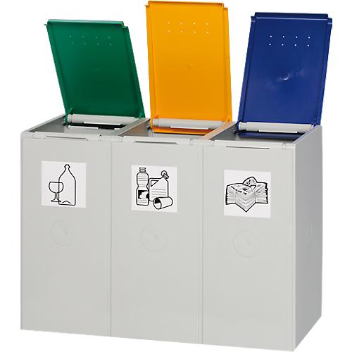 Wertstoff-Sammelsystem 2000, 40 Liter, Dreier-Element, Lieferung ohne Deckel!