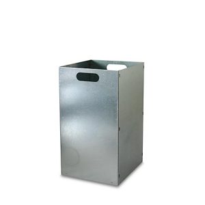 Wertstoffsammler, Volumen 87 l, mit Inneneimer, Stahl verzinkt, B 340 x T 380 x H 900 mm, weiß