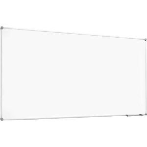 Whiteboard 2000 MAULpro, weiß kunststoffbeschichtet, Rahmen platingrau, 2000 x 1000 mm