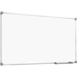Whiteboard 2000 MAULpro, weiß kunststoffbeschichtet, Rahmen platingrau, 900 x 600 mm