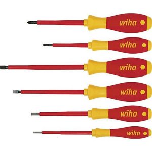 WIHA Schraubendrehersatz 320N K6, 6-teilig, Schlitz/PH, VDE-geprüft, isoliert, Chrom-Vanadium-Molybdän-Stahl