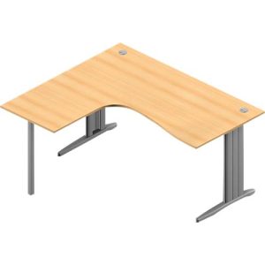 Winkelschreibtisch ARLON-OFFICE, B 1600 x T 1200 x H 730 mm, Buche-Dekor