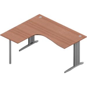 Winkelschreibtisch ARLON-OFFICE, B 1600 x T 1200 x H 730 mm, Nuss Canaletto