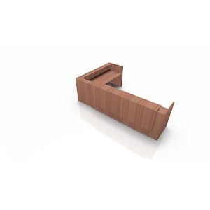 Winkeltheke Spezia, B 3655 x T 2055 x H 1130 mm, Nuss Canaletto-Dekor