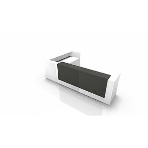 Winkeltheke Spezia, B 3655 x T 2055 x H 1130 mm, Nuss Canaletto/weiß