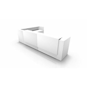 Winkeltheke Spezia, B 4055 x T 2455 x H 1130 mm, weiß/weiß