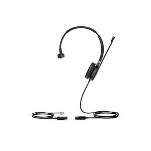 Yealink YHS36 Mono – Headset – On-Ear – kabelgebunden – Quick Disconnect – Schwarz, Silber