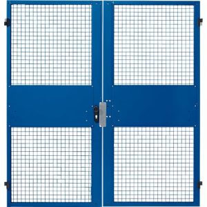 Zweiflügeltüren, für Gittertrennwandsystem, B 2000 x H 2070 mm, blau