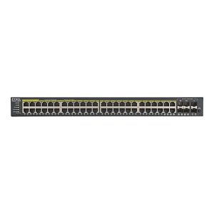 Zyxel GS1920-48HPv2 – Switch – Smart – 48 x 10/100/1000 (PoE+) + 4 x Kombi-Gigabit-SFP + 2 x Gigabit SFP – an Rack montierbar – PoE+ (375 W)