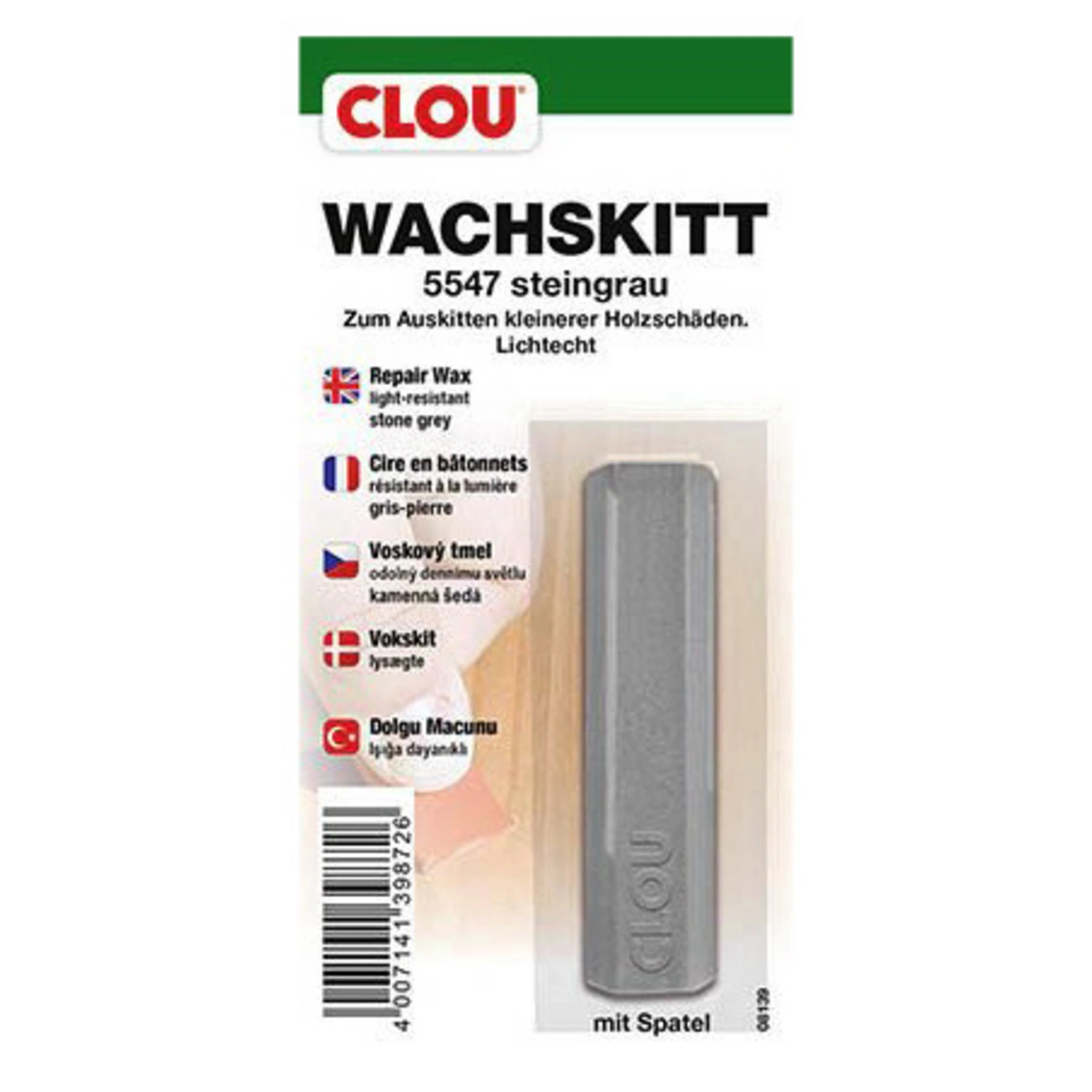 Wachskitt, 15 g, steingrau, seidenmatt, geruchlos
