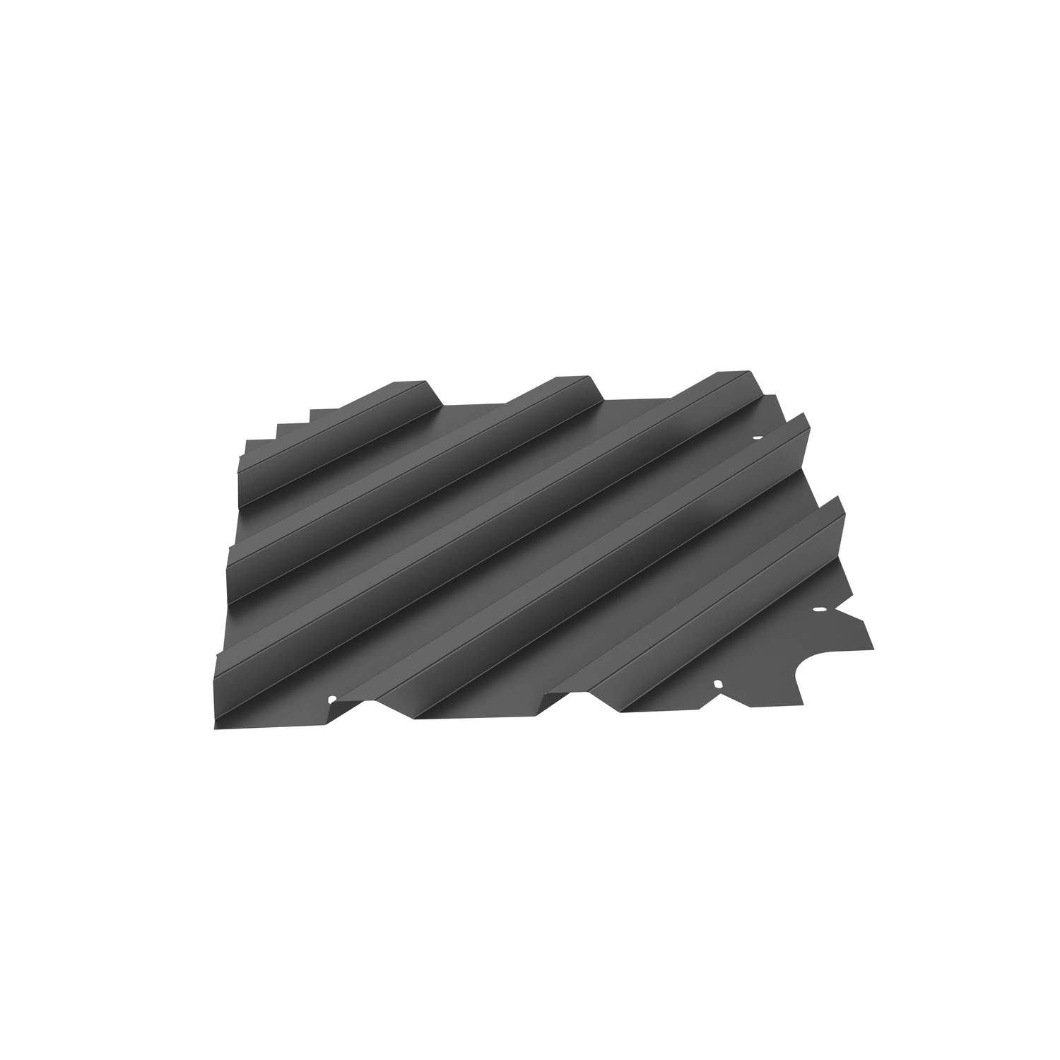 Zwischenboden, LxBxH: 55 x 55 x 3 cm, Eckteil, dunkelgrau-metallic