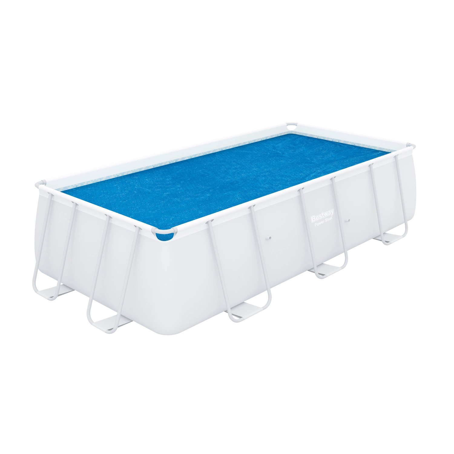 Poolabdeckung, BxL: 180 x 380 cm, blau, eckig