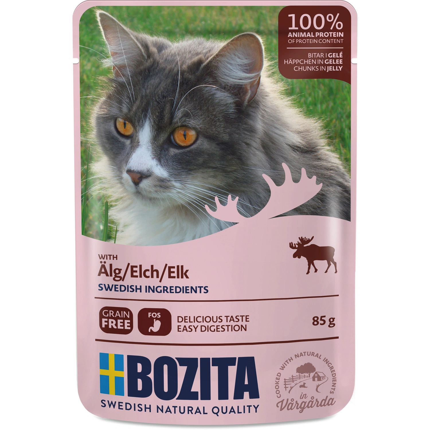 Katzen-Nassfutter, Geschmacksrichtung: Elch, 12 Stück à 85 g