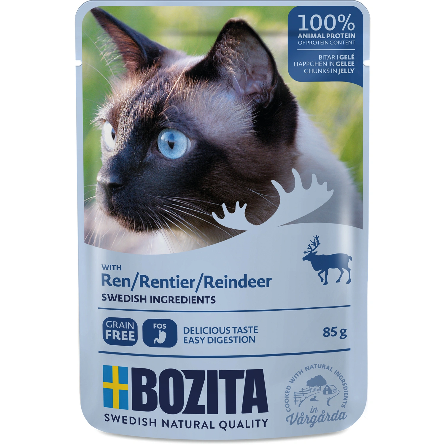 Katzen-Nassfutter, Geschmacksrichtung: Rentier, 12 Stück à 85 g