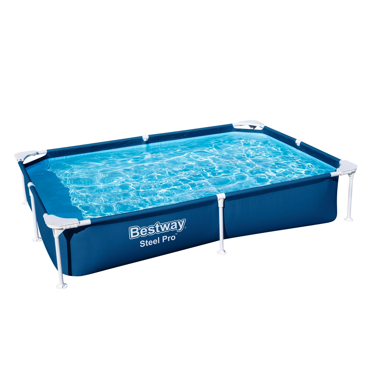 Framepool, ohne Pumpe 221 x 150 x 43 cm, dunkelblau, eckig