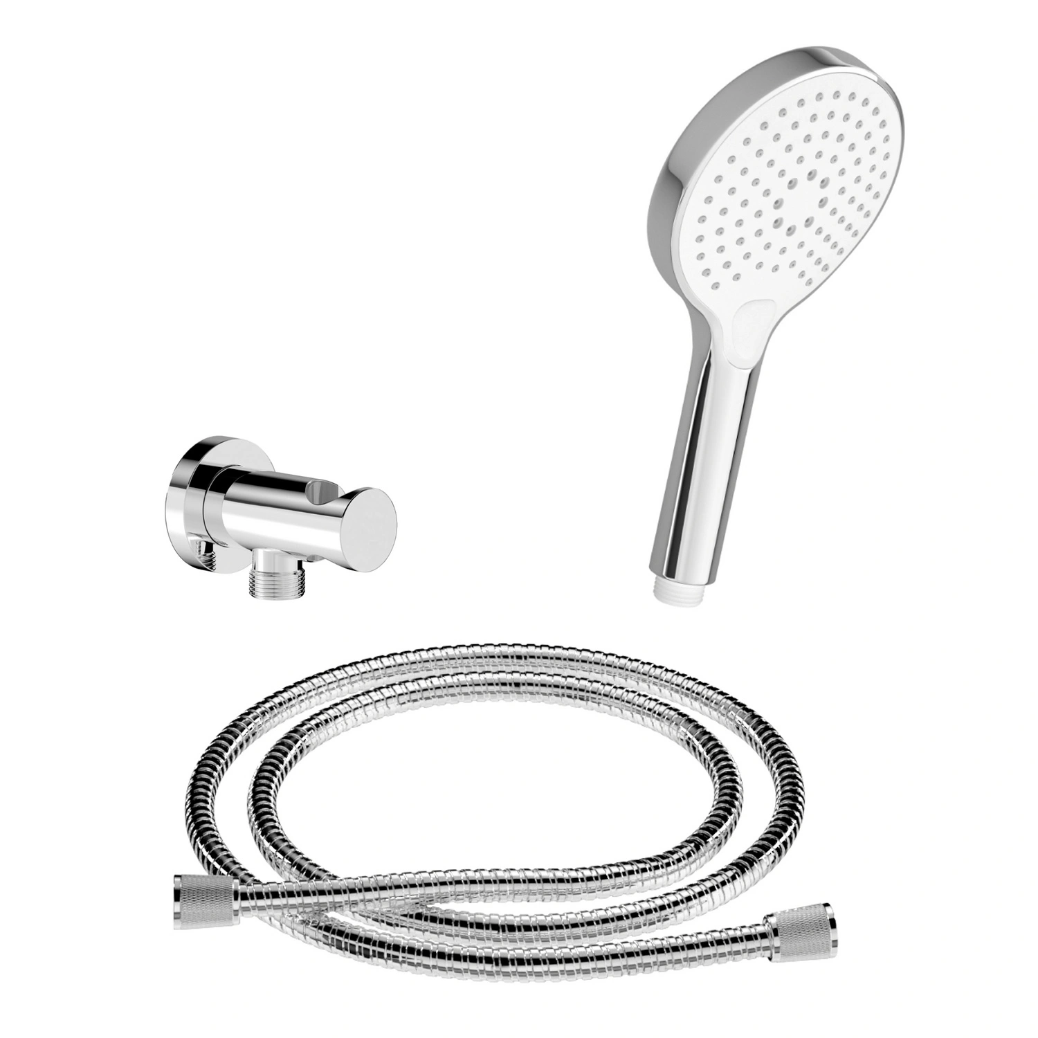 Brausegarnitur-Set, chrom, Handbrause mit drei Strahlarten