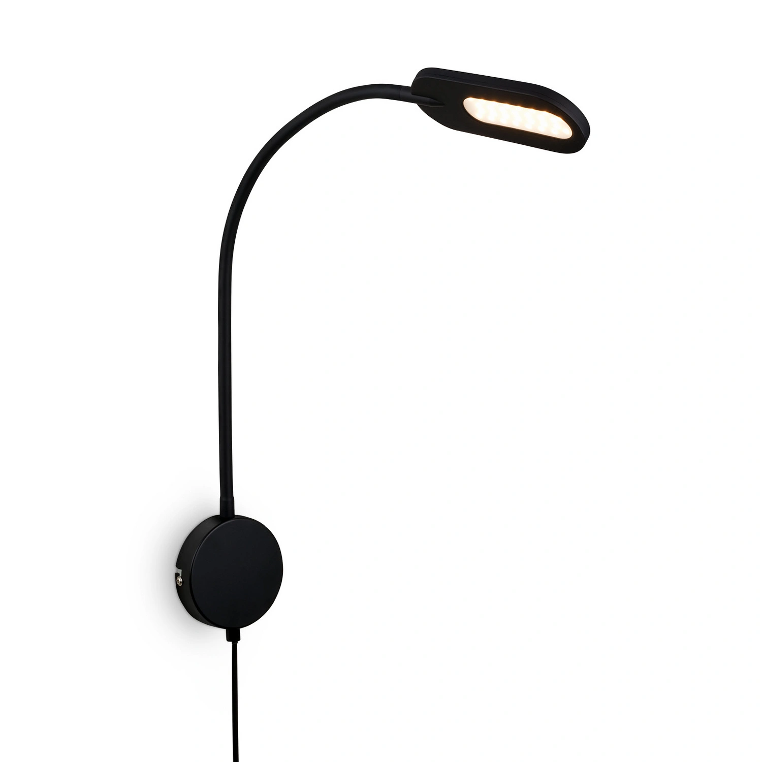 LED-Wand- und Deckenleuchte, 650 lm, 52 x 44,5 x 10 cm, schwarz, helles warm-weiß, Touchfunktion