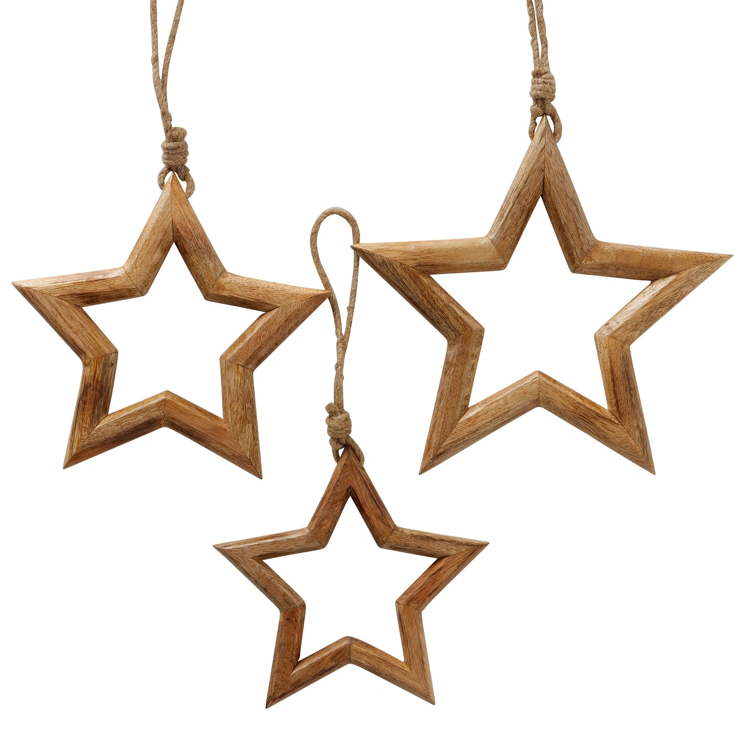 Christbaumschmuck »Taliz«, 3 tlg., Jute, braun