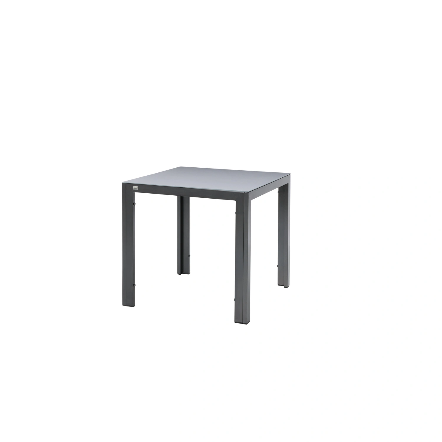 Tisch, BxT: 80 x 90 cm, Aluminium/Glas, anthrazit