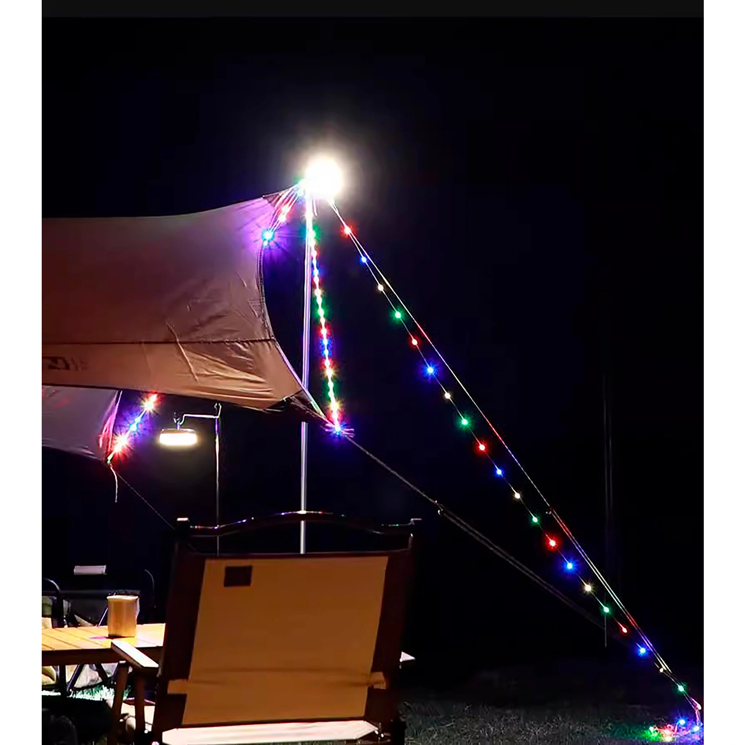 LED-Lichterkette »Taivo«, RGB, aufrollbar, Taschenlampenfunktion