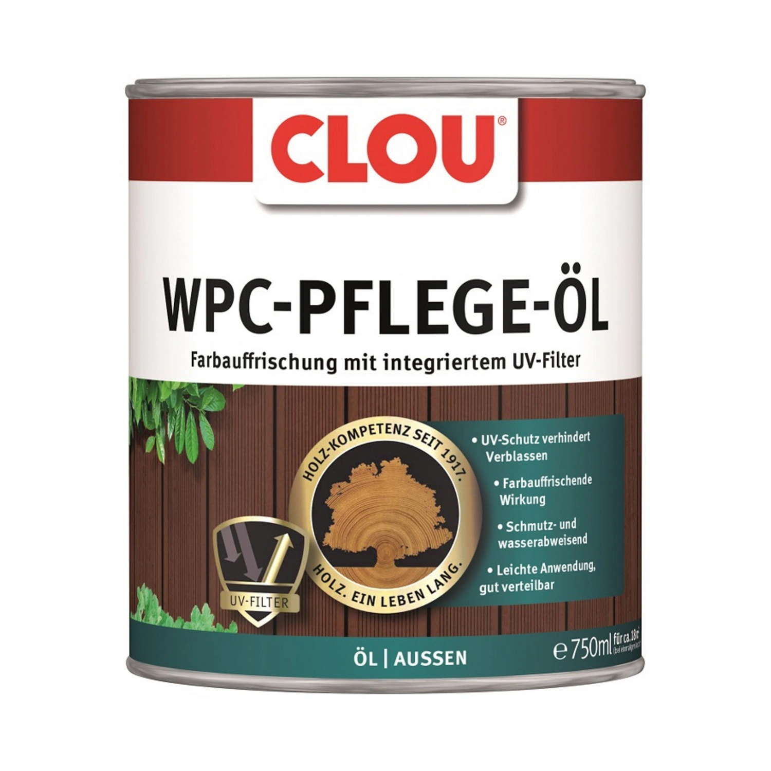 Holz- und WPC-Pflegeöl, 0,75 l, farblos, für ca. 25 m²/l