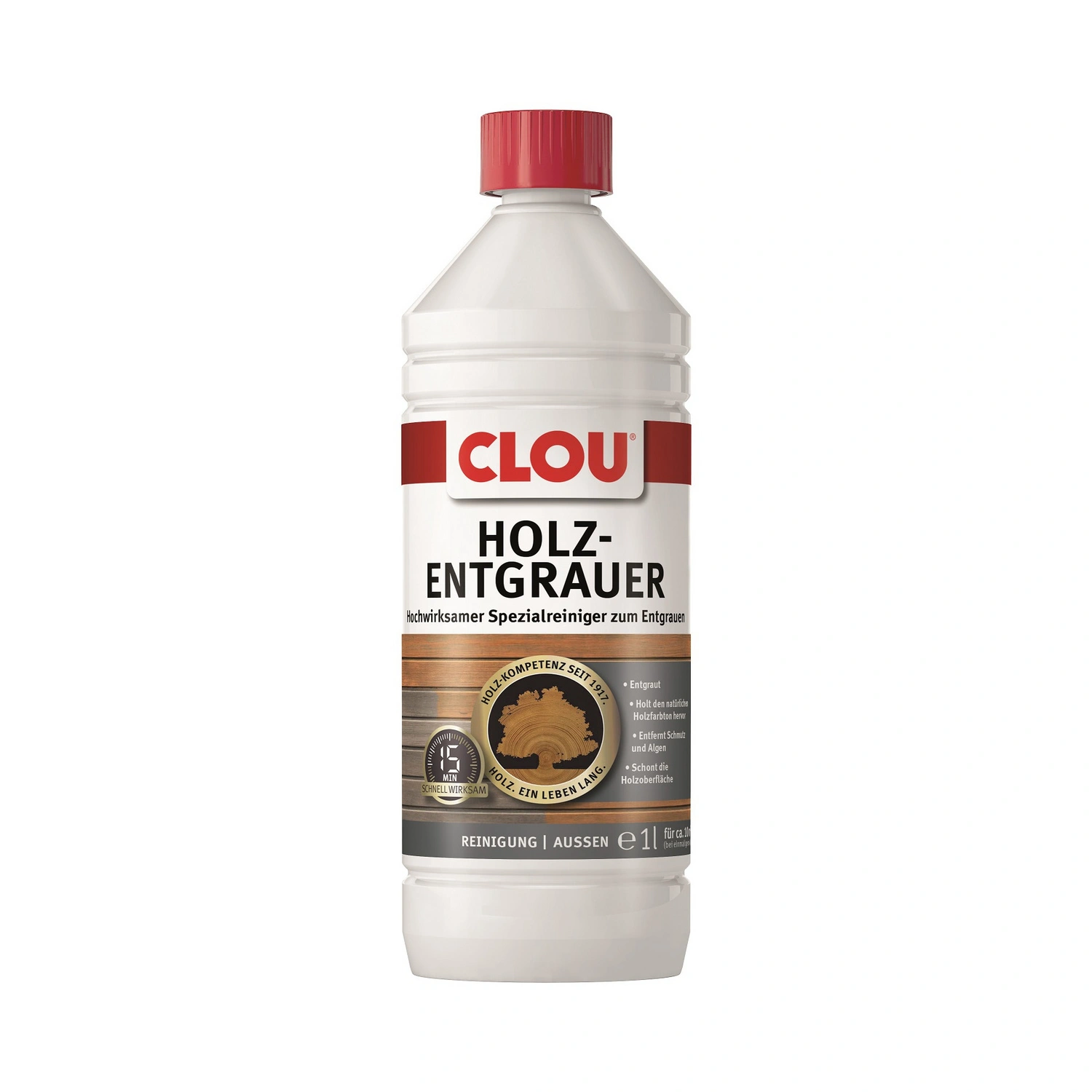 Holz-Entgrauer, 1 l Flasche, für ca. 10 m²/l