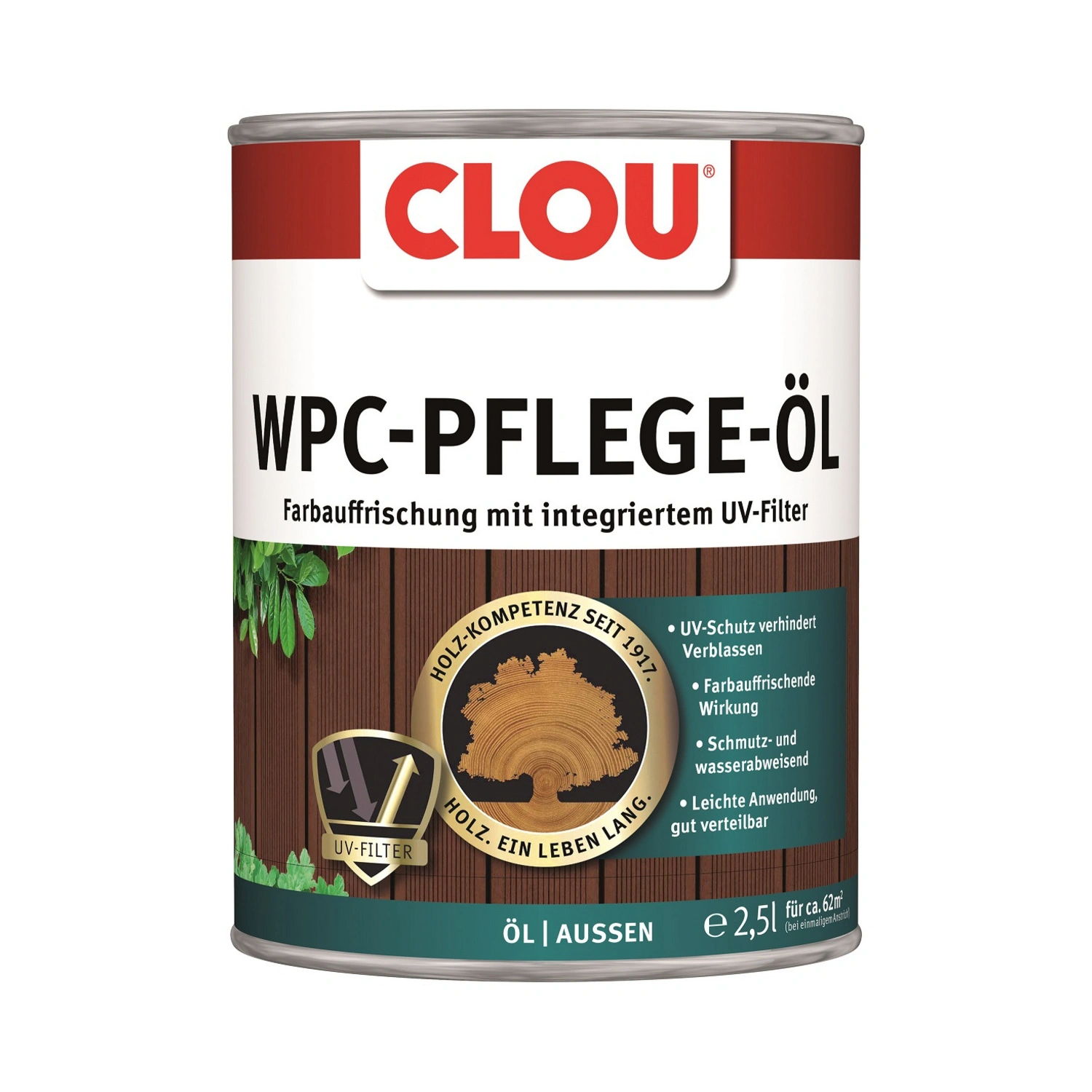 Holz- und WPC-Pflegeöl, 2,5 l, farblos, für ca. 25 m²/l