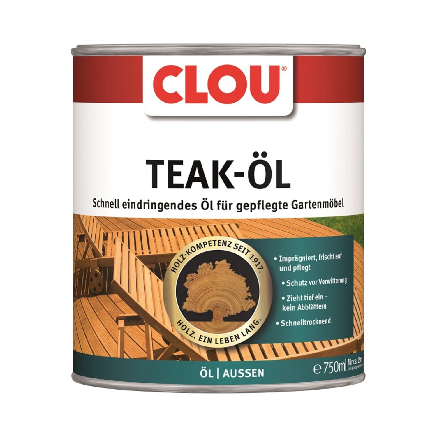 Holzöl, 0,75 l, Teak, für ca. 20 m²/l