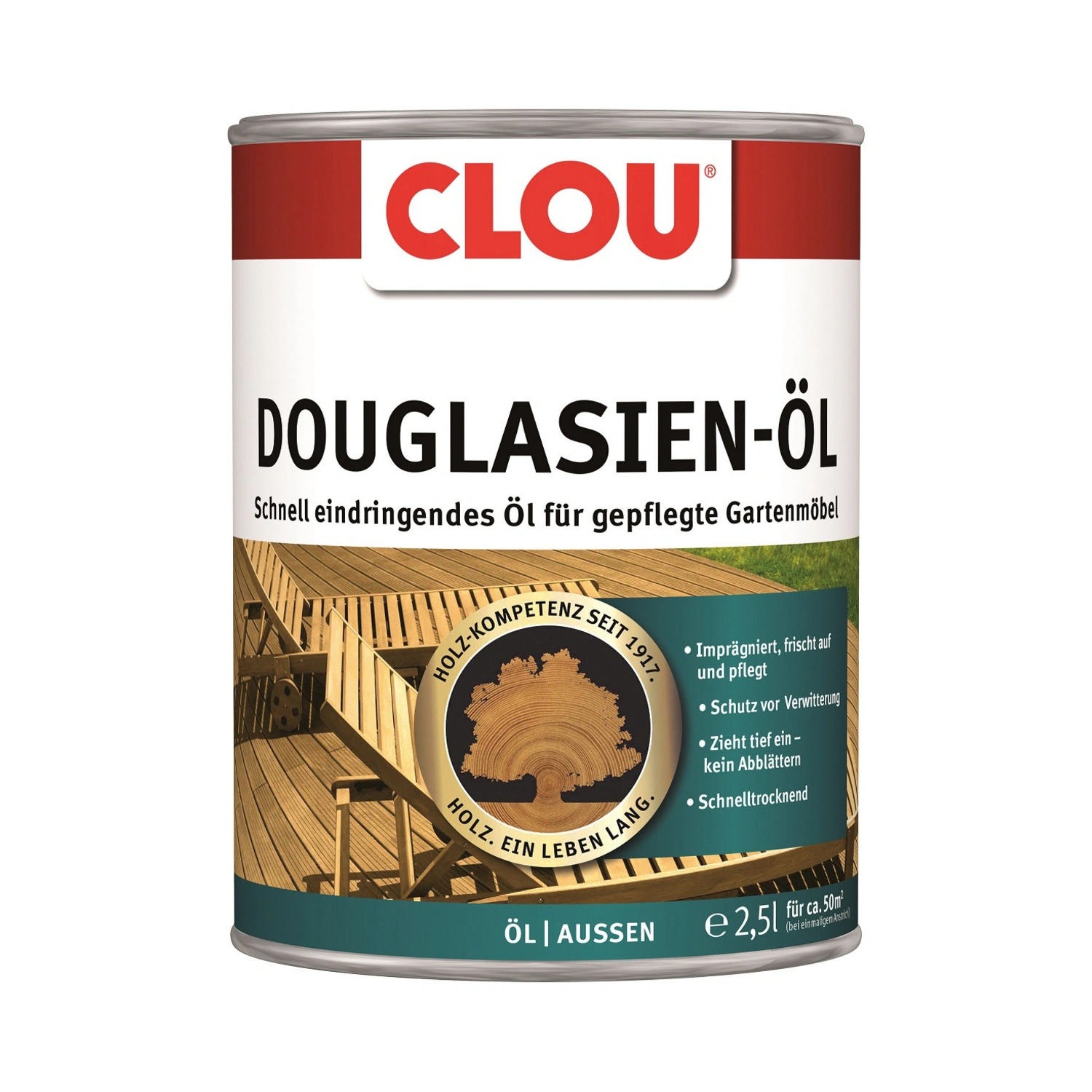 Holzöl, 2,5 l, Douglasie, für ca. 20 m²/l