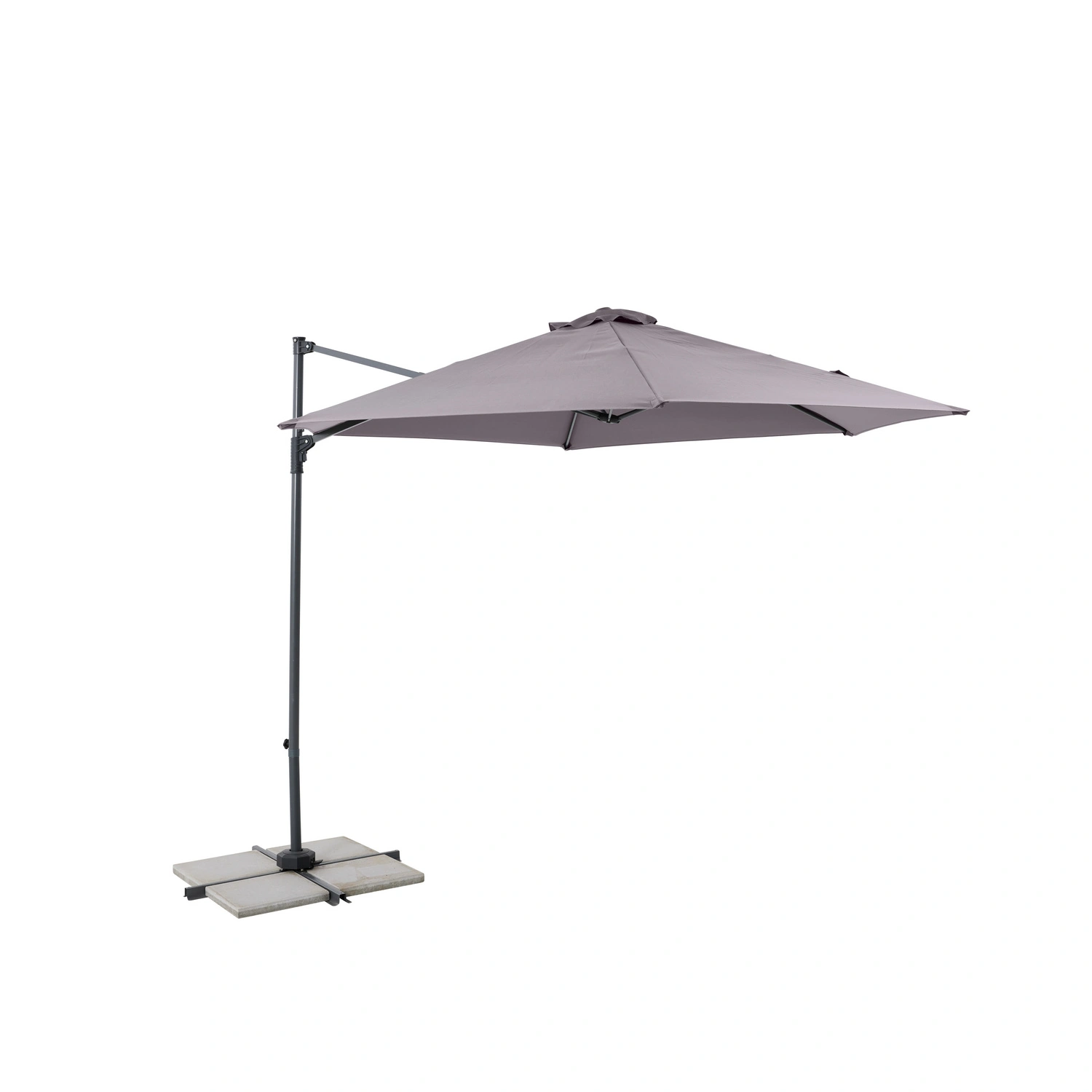 Pendelschirm, Ø: 300 cm, Polyester/Aluminium, light grey