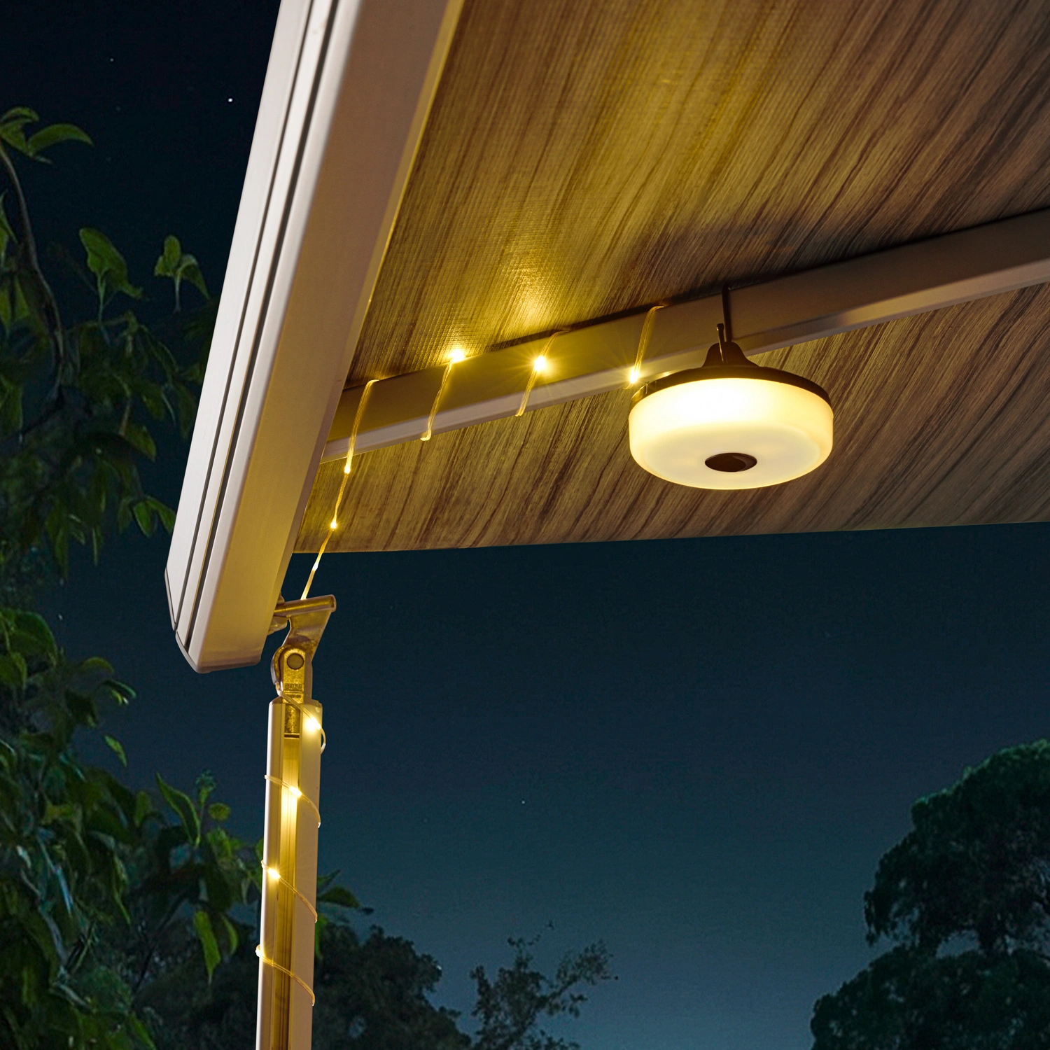LED-Lichterkette »Taivo«, warmweiß, aufrollbar, Taschenlampenfunktion