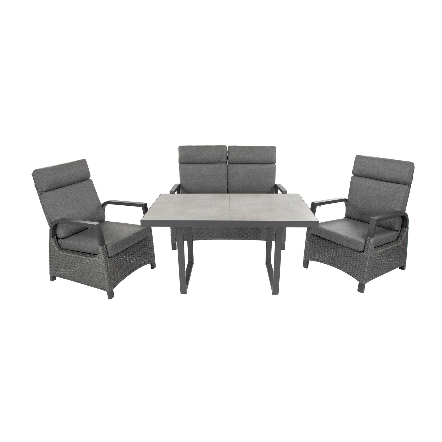 Loungeset »Orlando«, 4 Sitzplätze, Aluminium, inkl. Auflagen