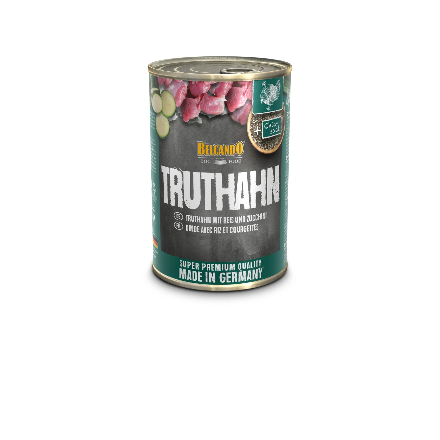 Alleinfuttermittel, Nassfutter, 6 Stück, 400g, Truthahn, Reis, Zucchini