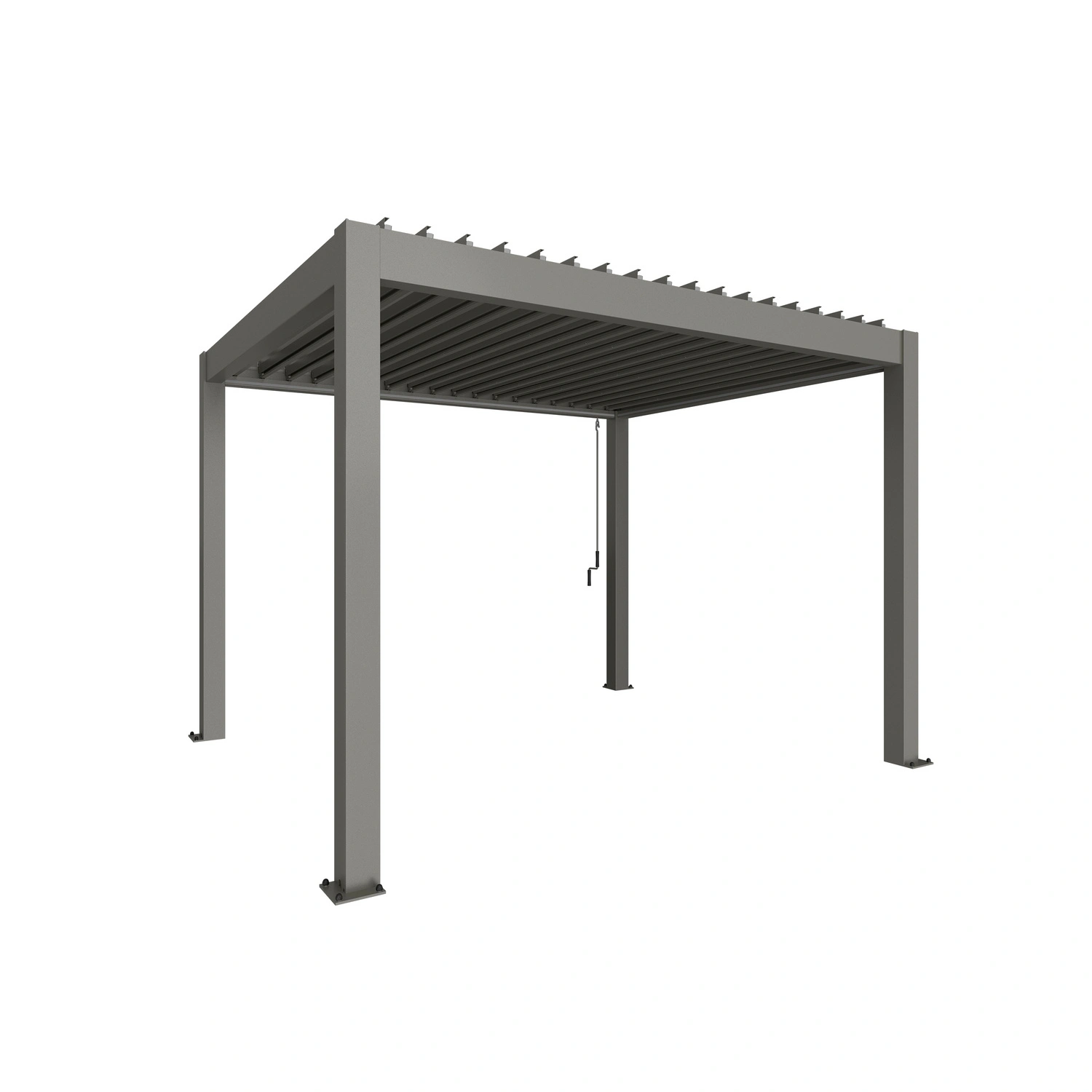 Pergola »Gr. 3,5×3«, BxHxT: 367,5 x 255 x 312 cm, quarzgrau-metallic