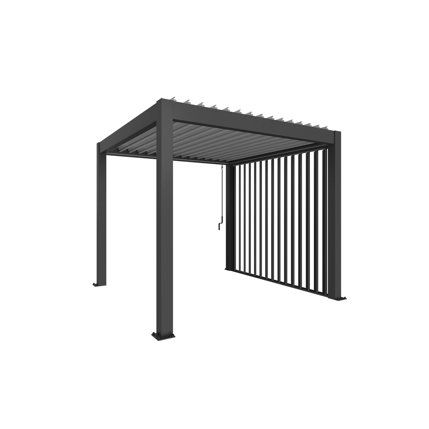 Pergola-Lamellenwand »Gr. 3«, BxHxT: 235 x 10 x 272 cm, quarzgrau-metallic