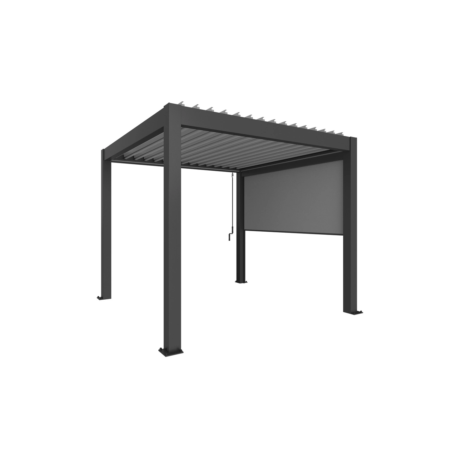 Pergola-Sonnenrollo »Gr. 3«, BxHxT: 235 x 10 x 272 cm, quarzgrau-metallic