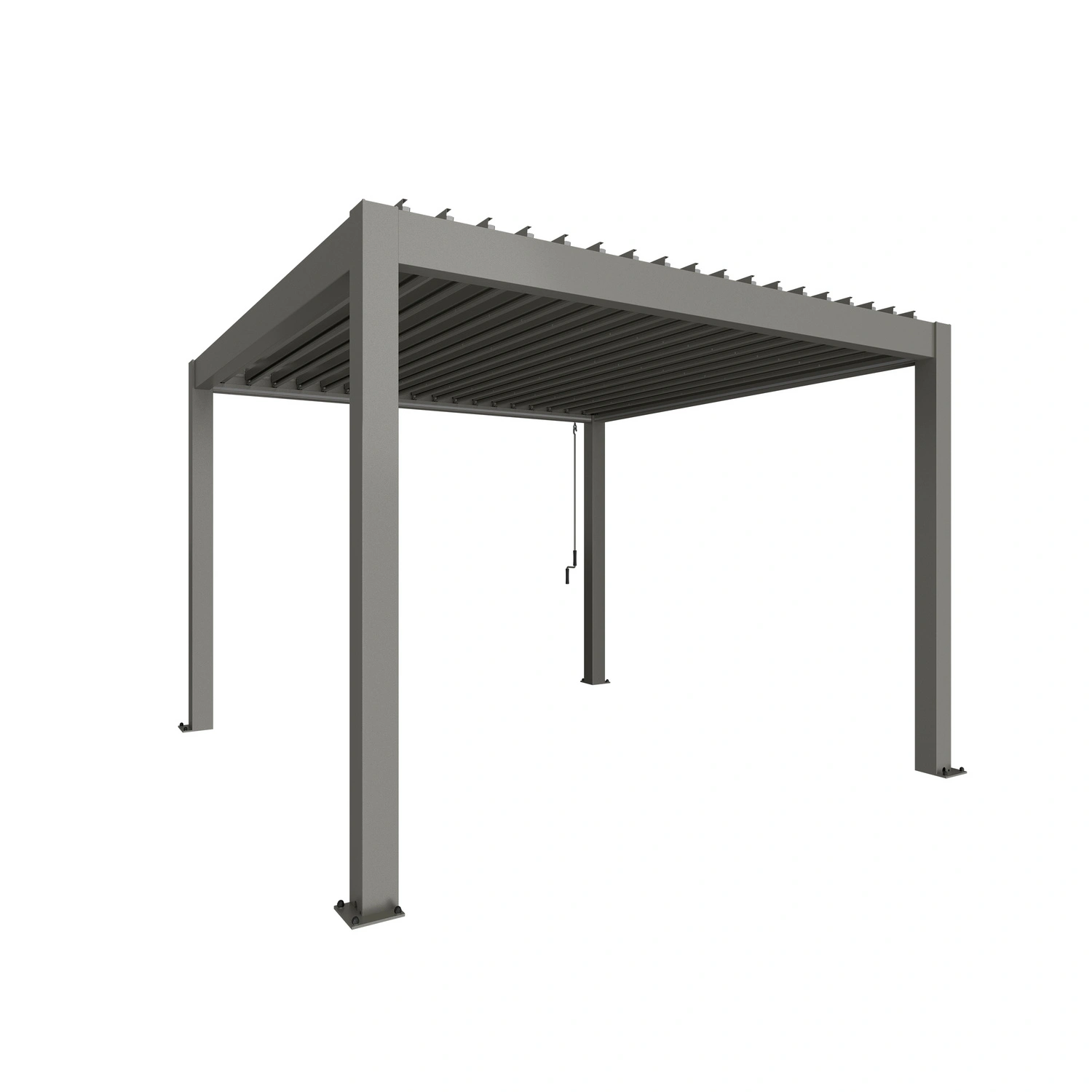 Pergola »Gr. 3,5×3,5«, BxHxT: 367,5 x 255 x 367,5 cm, quarzgrau-metallic