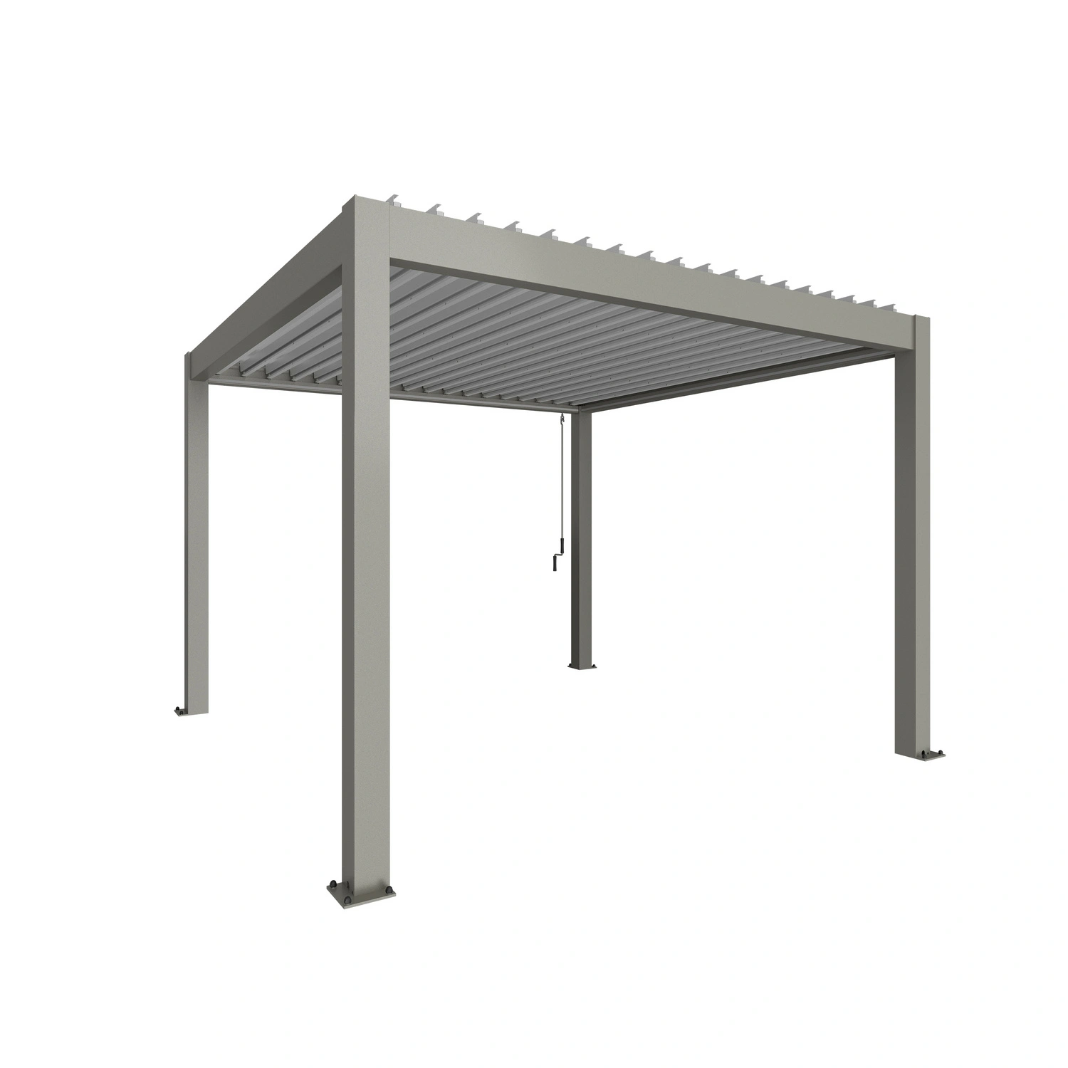 Pergola »Gr. 3,5×3,5«, BxHxT: 367,5 x 255 x 367,5 cm, silber-metallic