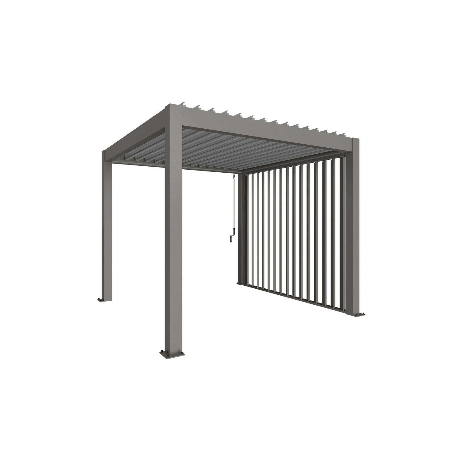 Pergola-Lamellenwand »Gr. 3,5«, BxHxT: 235 x 10 x 327 cm, quarzgrau-metallic