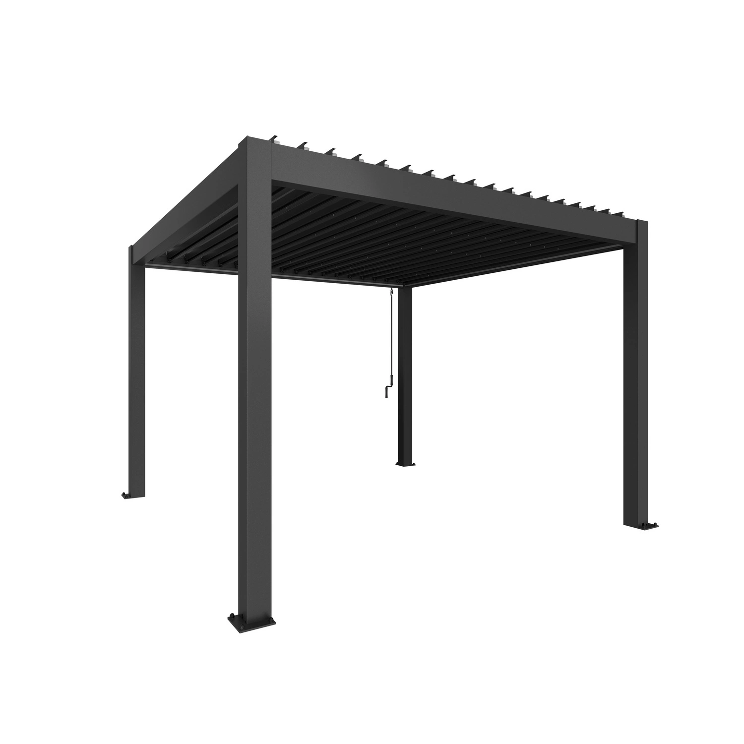 Pergola »Gr. 3,5×3,5«, BxHxT: 367,5 x 255 x 367,5 cm, dunkelgrau-metallic